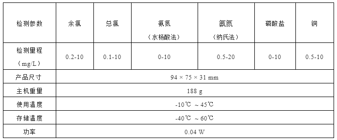 芬克便攜式比色計產品參數(shù)